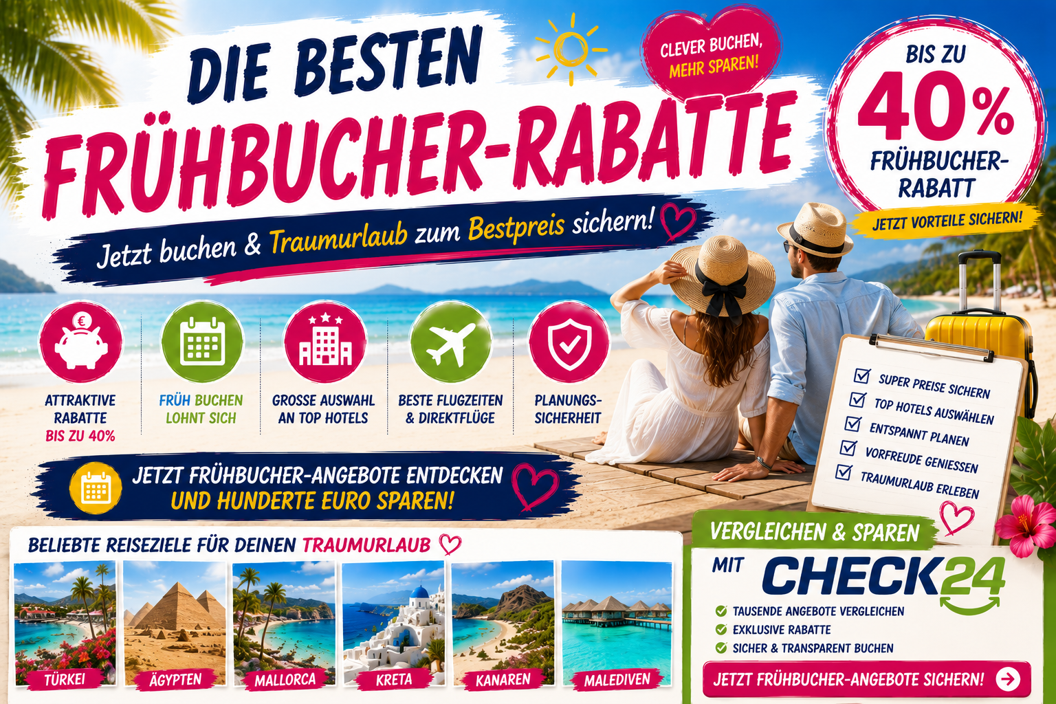 Die besten Frühbucher-Rabatte