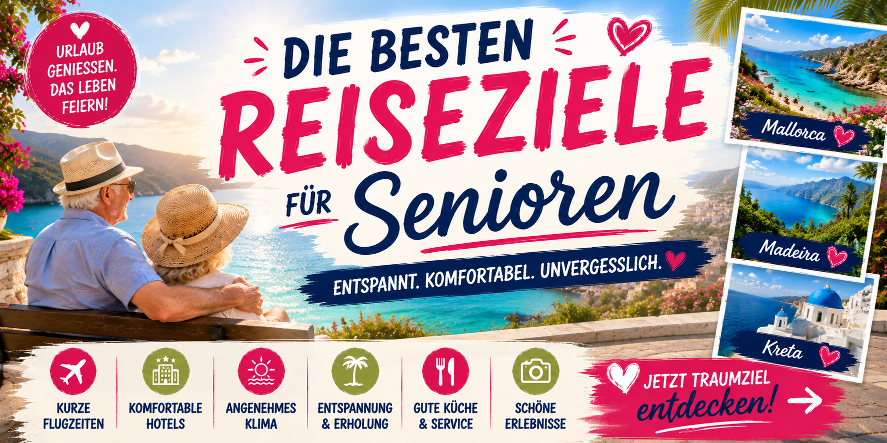 Die besten Reiseziele für Senioren