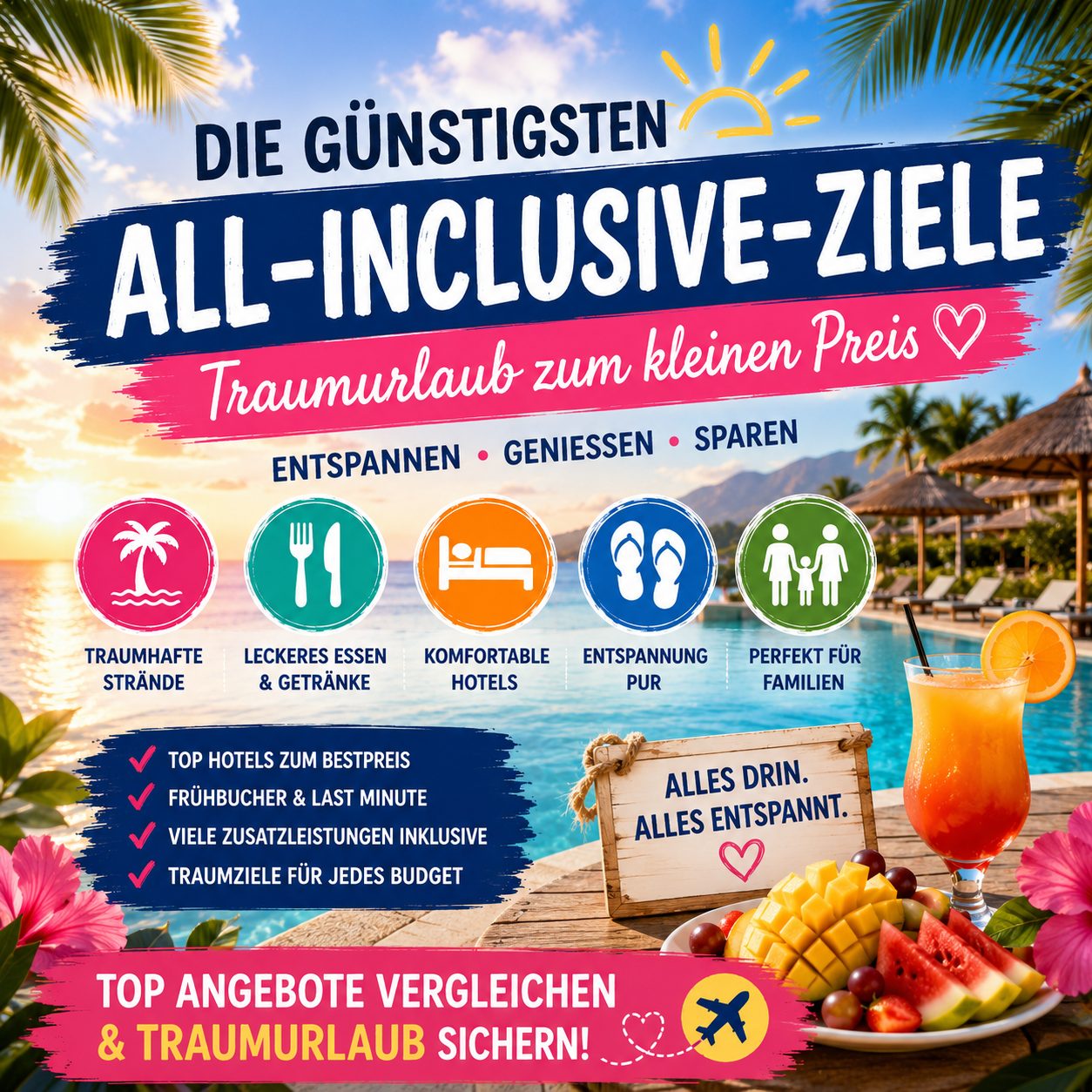 Die günstigsten All-Inklusive-Ziele