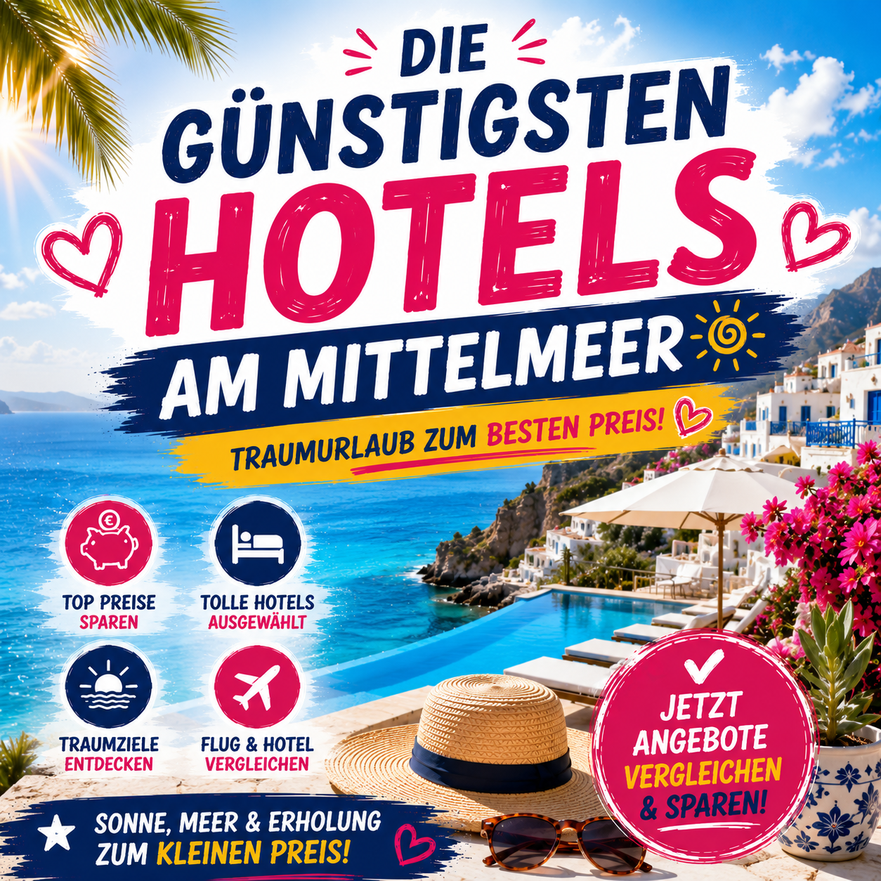 Die günstigsten Hotels am Mittelmeer