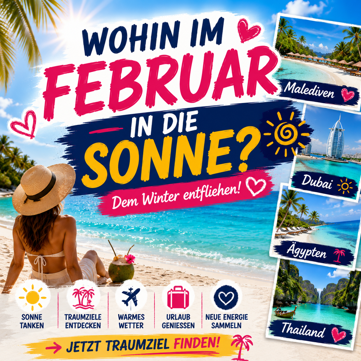 Wohin im Februar in die Sonne?