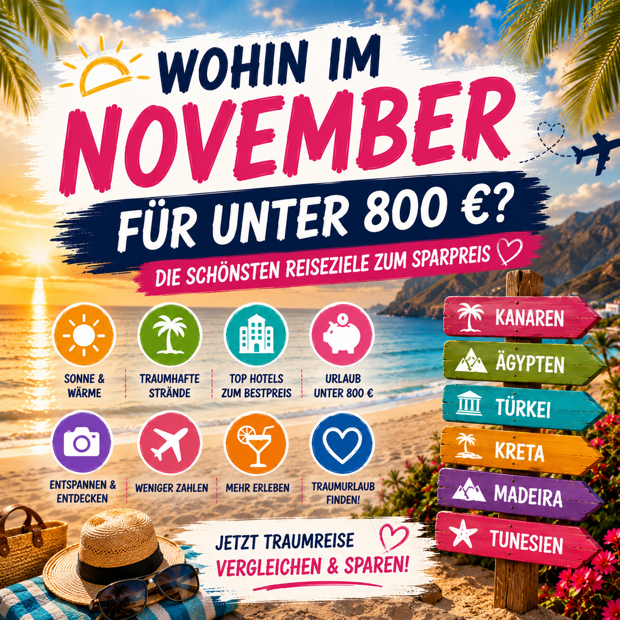 Wohin im November für unter 800 €?